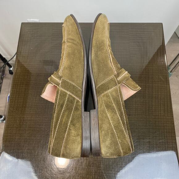 Gucci U Tip  Suede Loafers Men's 11D 141960 Preppy Casual - Picture 6 of 11